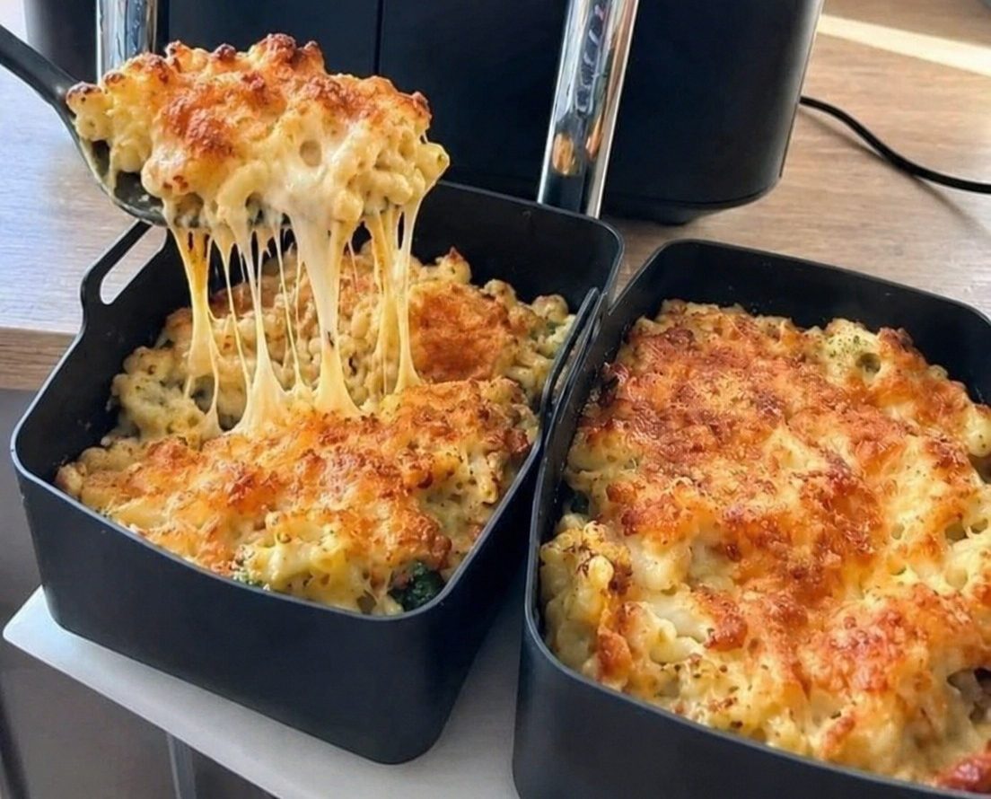 If you love a comforting bowl of macaroni cheese but want something a little lighter, this Air Fryer Macaroni Cheese is a lovely recipe to try! Made with tender macaroni, a smooth homemade cheese sauce, reduced-fat cheese and a little broccoli, it's creamy and comforting on the inside with a beautifully golden, lightly crispy topping. The air fryer gives the cheese a delicious baked finish without needing lots of butter, cream or oil. It's an easy family-friendly meal, perfect for busy evenings, weekend lunches or whenever you're craving something warm and cheesy.