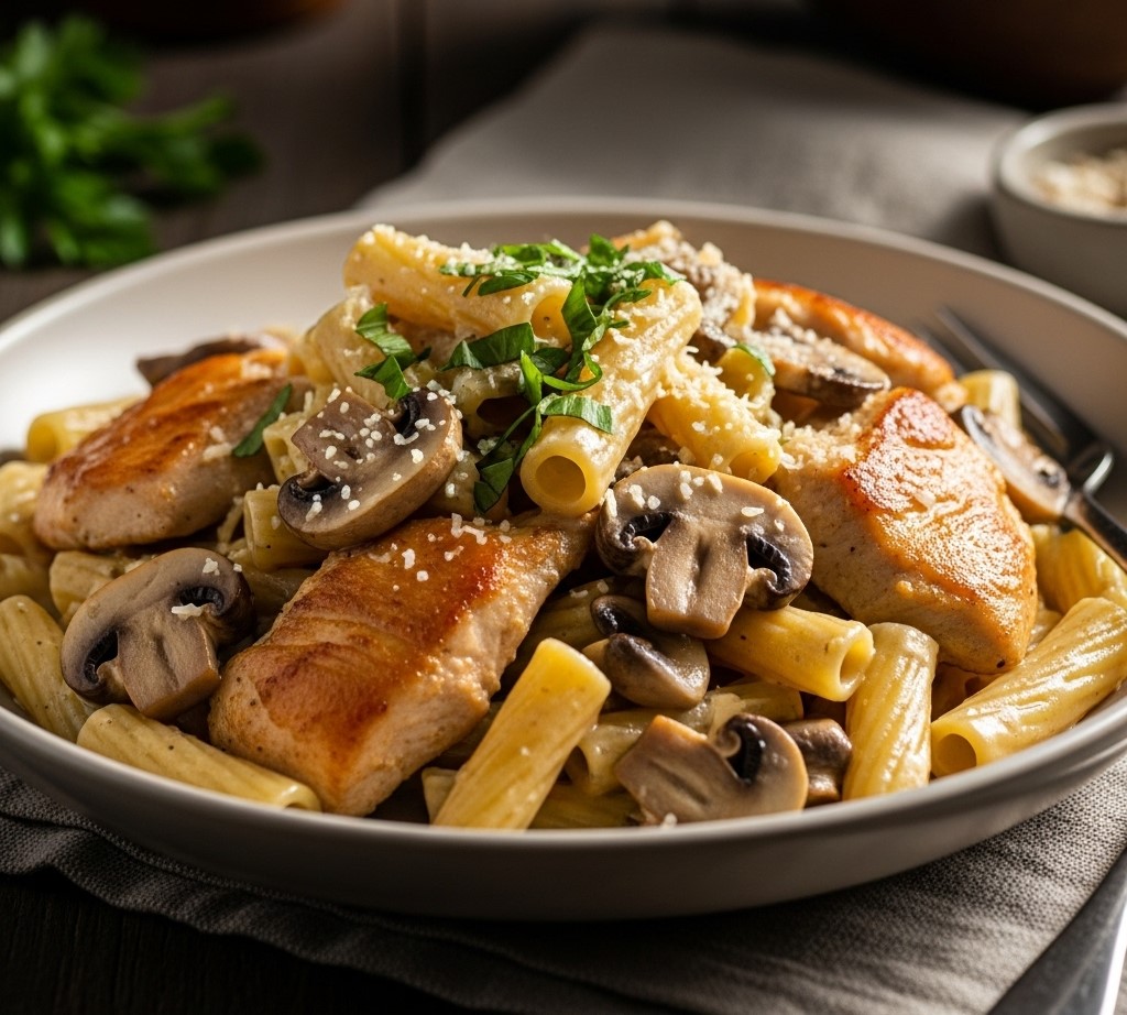 Creamy Chicken and Mushroom Past
