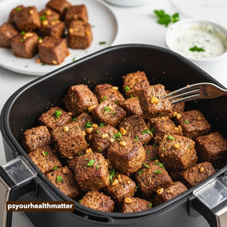 Air Fryer Garlic Steak Bites (Low-Fat Method) 