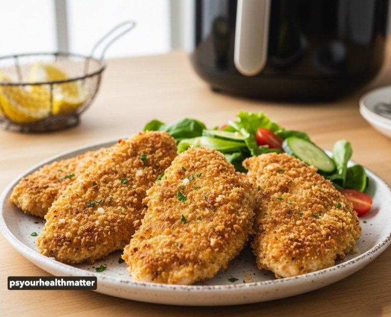 Crispy Air Fryer Parmesan Crusted Chicken Breast