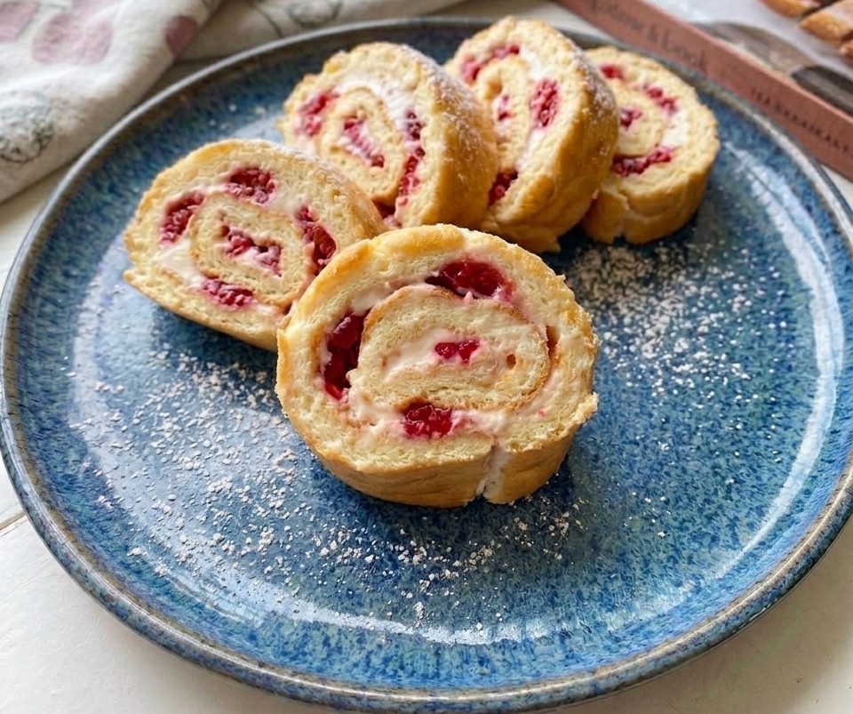 Guilt-Free Raspberry Roulade Recipe (Low-Calorie Dessert)