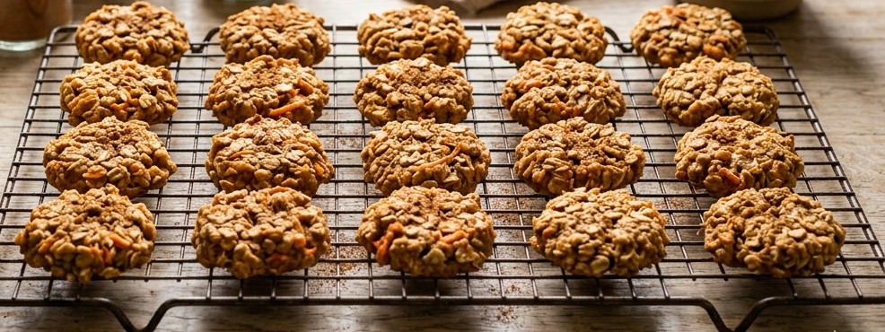 Healthy Carrot Cake Oat Cookies | Low-Calorie & Guilt-Free