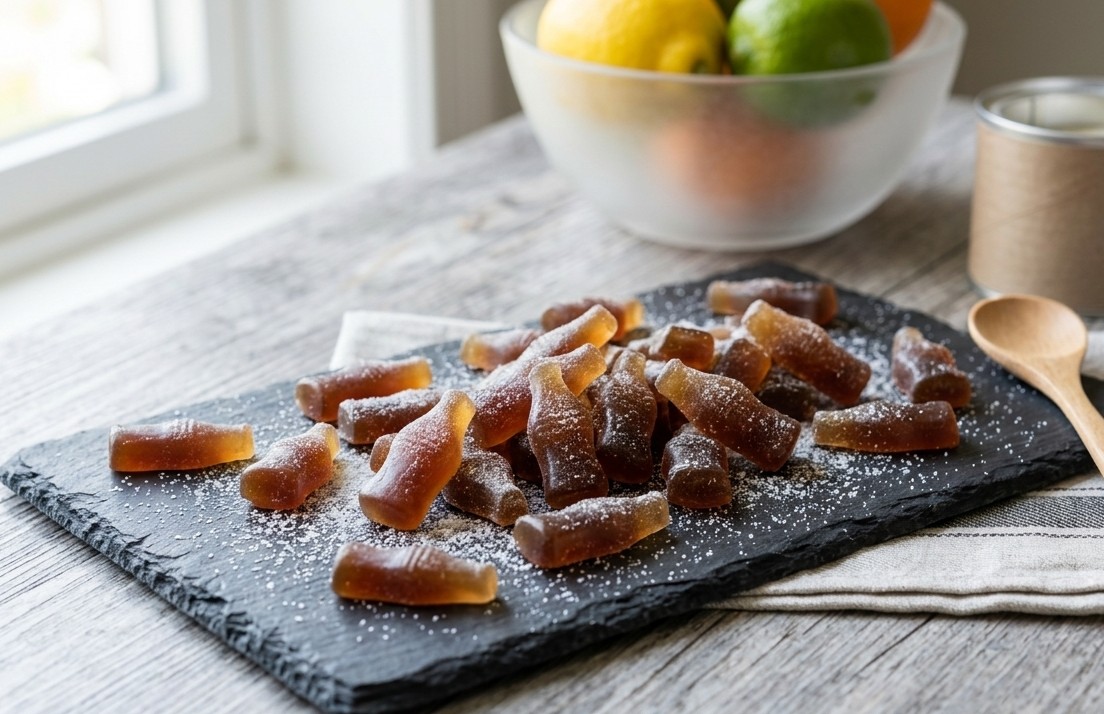 Healthy Homemade Cola Gummy Sweets (Sugar-Free Recipe)