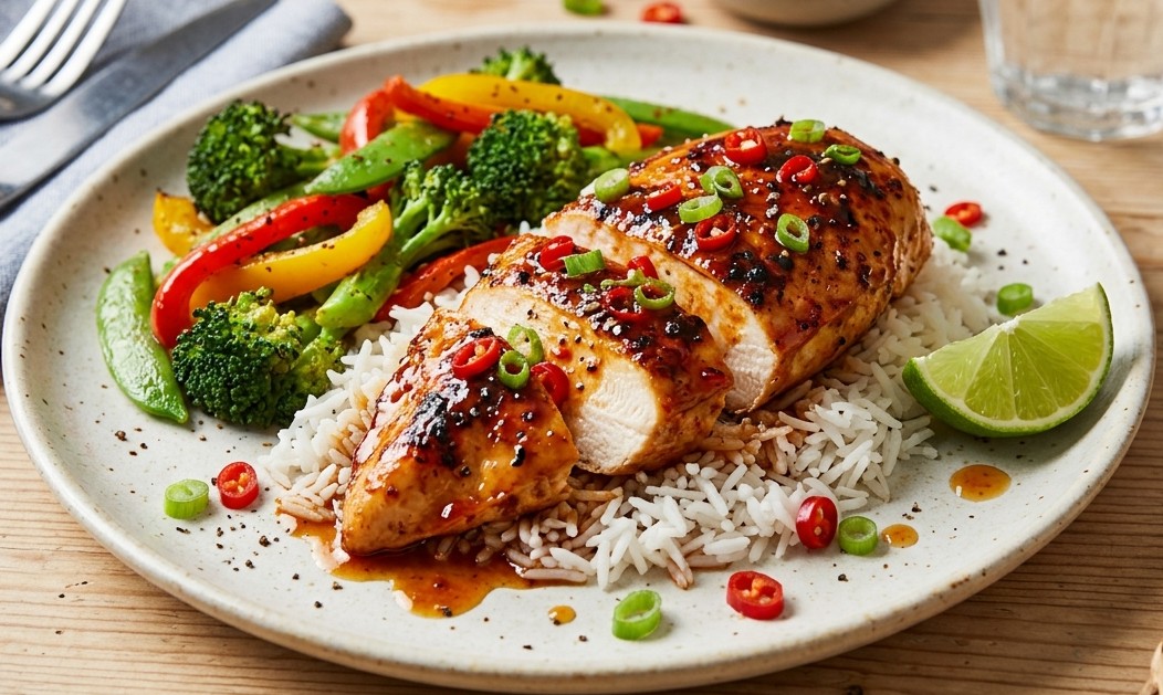 Sweet & Spicy Honey Chilli Chicken Recipe (Low-Calorie & Healthy)