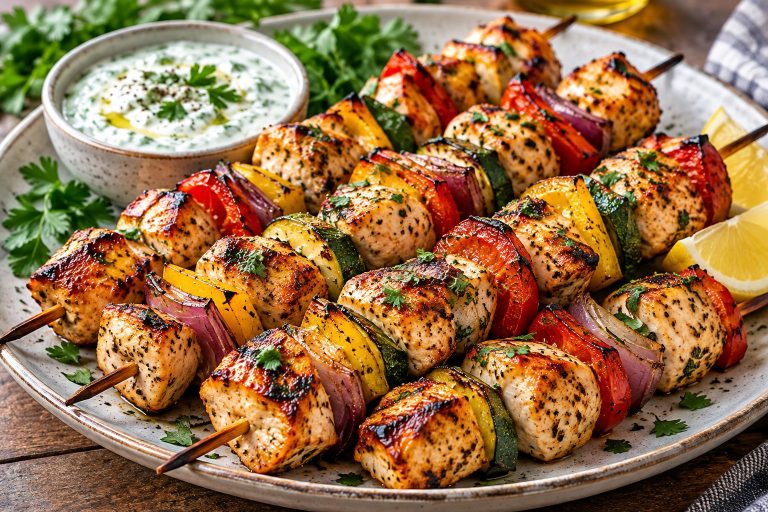 Air Fryer Chicken and Vegetable Skewers (Easy Family Dinner)